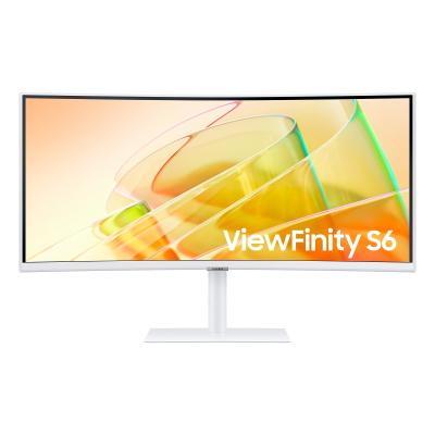 Samsung LS34C650TAUXEN ViewFinity S65TC Monitor PC 34'' WQHD 3440x1440 VA Curvo 1000R 100Hz 5ms 2x Thunderbolt4 HDMI DP colore Bianco