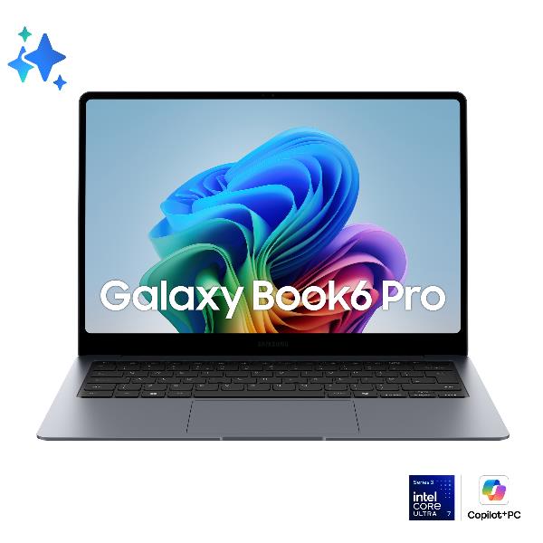 Samsung NP944XJG-KA2IT Galaxy Book6 Pro Notebook 14'' WQXGA+ Dynamic AMOLED 2X Intel Core Ultra 5 16GB 512GB SSD Wi-Fi 7 Windows 11 Pro colore Grigio