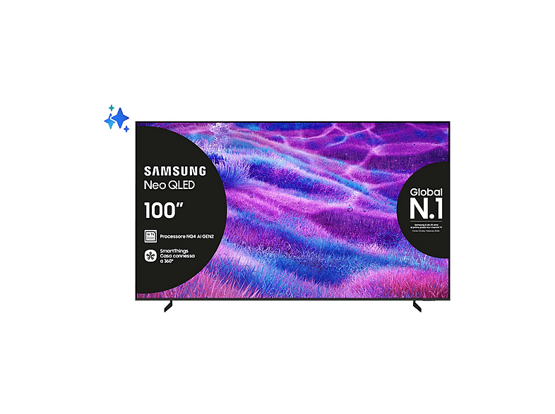 samsung-qe100qn80fuxzt-smart-tv-neo-qled-100-vision-ai SAMSUNG QE100QN80FUXZT, Smart TV Neo QLED 100'', Vision AI, 4K Mini LED, Processore NQ4 AI Gen2, 4K Upscaling, Motion Xcelerator 144Hz, Quantum HDR, D