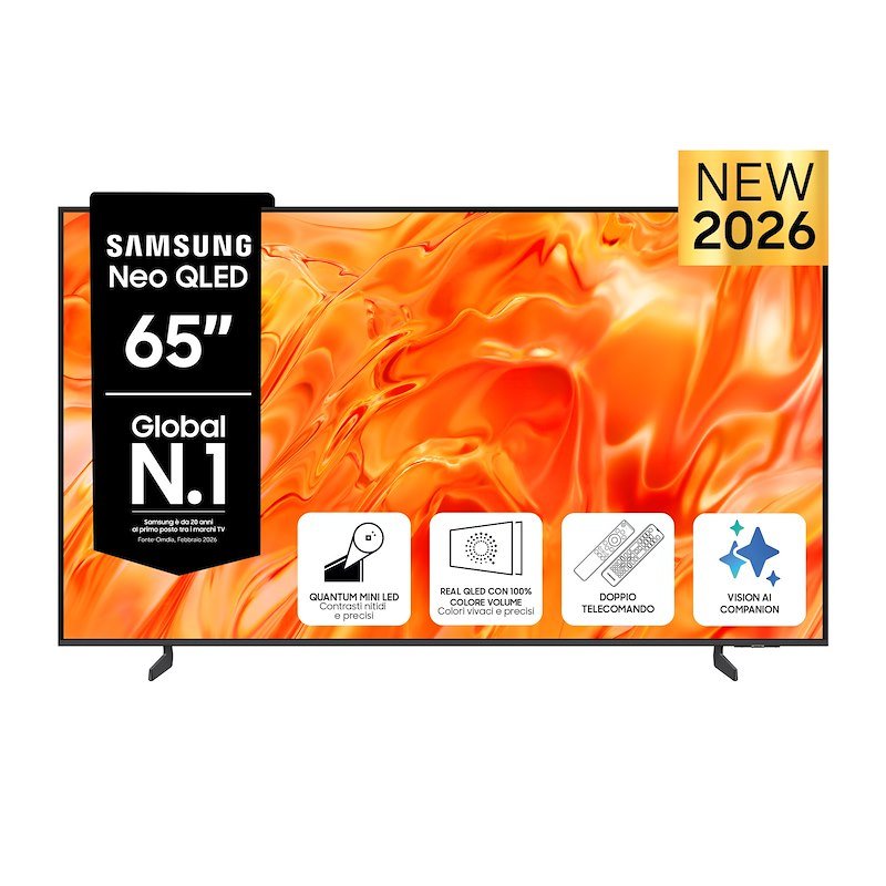SAMSUNG QE65QN70HAUXZT TV MINI LED, SMART TV, 65 ", Mini Processore NQ4 AI Processor, Classe E