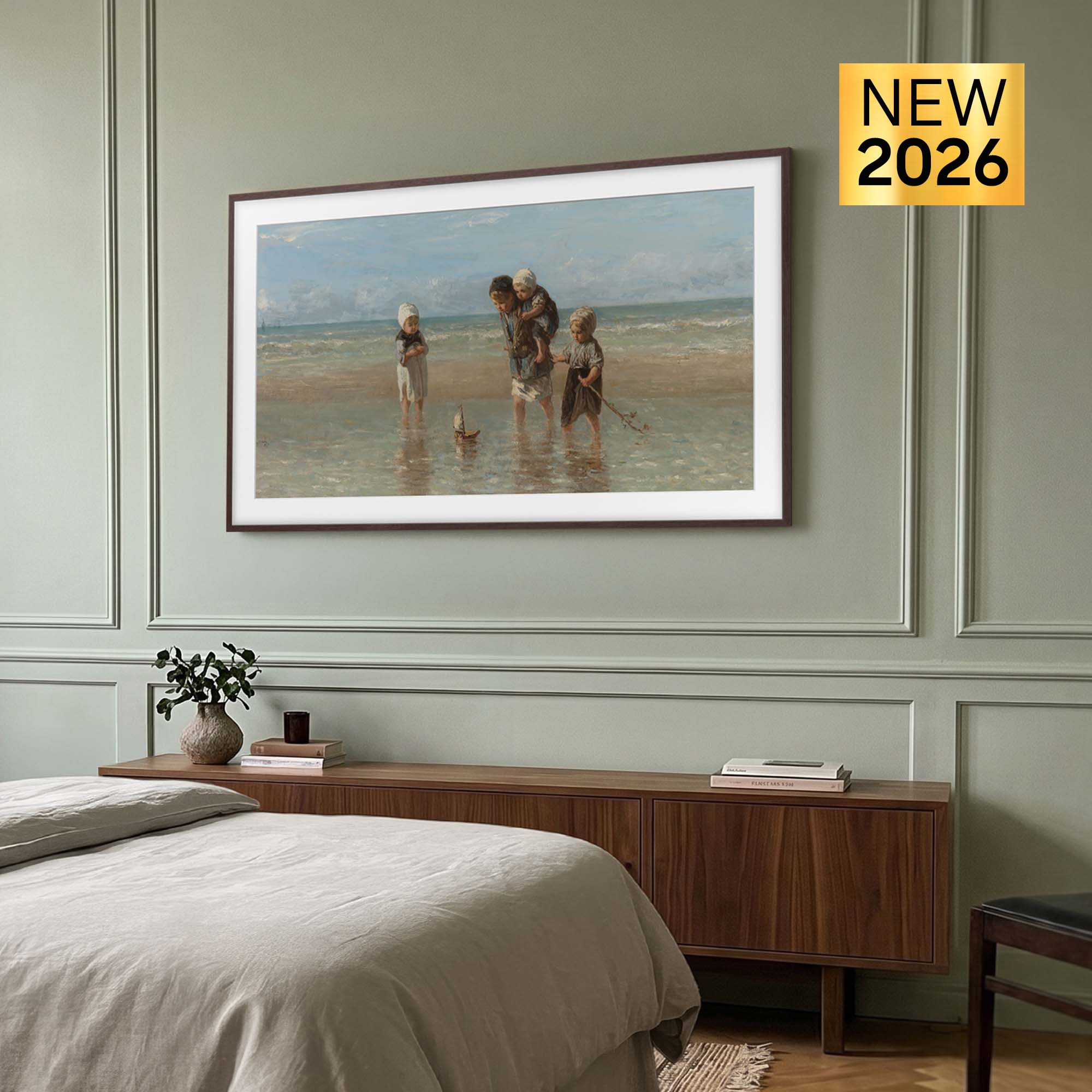 SAMSUNG The Frame AI TV 43" QE43LS03HEUXZT 4K, Processore NQ4 Gen2, 4K Upscaling, Art Mode, Glare Free, Quantum HDR, Dolby Atmos & OTS Lite, Design, V