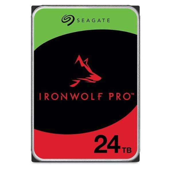 Seagate IronWolf Pro disco rigido interno 24 TB, 3.5”, SATA III, 7200 rpm, cache 512 MB, NAS enterprise, ST24000NT002