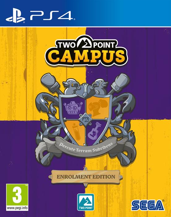 Sega Two Point Campus Enrolment Edition – Videogioco Simulazione Gestionale, PS4, PEGI 3, DLC Bonus + Mappa Campus + University Prospectus