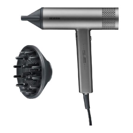 severin-ht0169-asciugacapelli-2000-w-motore-dc-ionico-3-velo Severin HT0169 Asciugacapelli 2000 W Motore DC Ionico 3 velocita' 3 temperature concentratore e diffusore inclusi colore Antracite