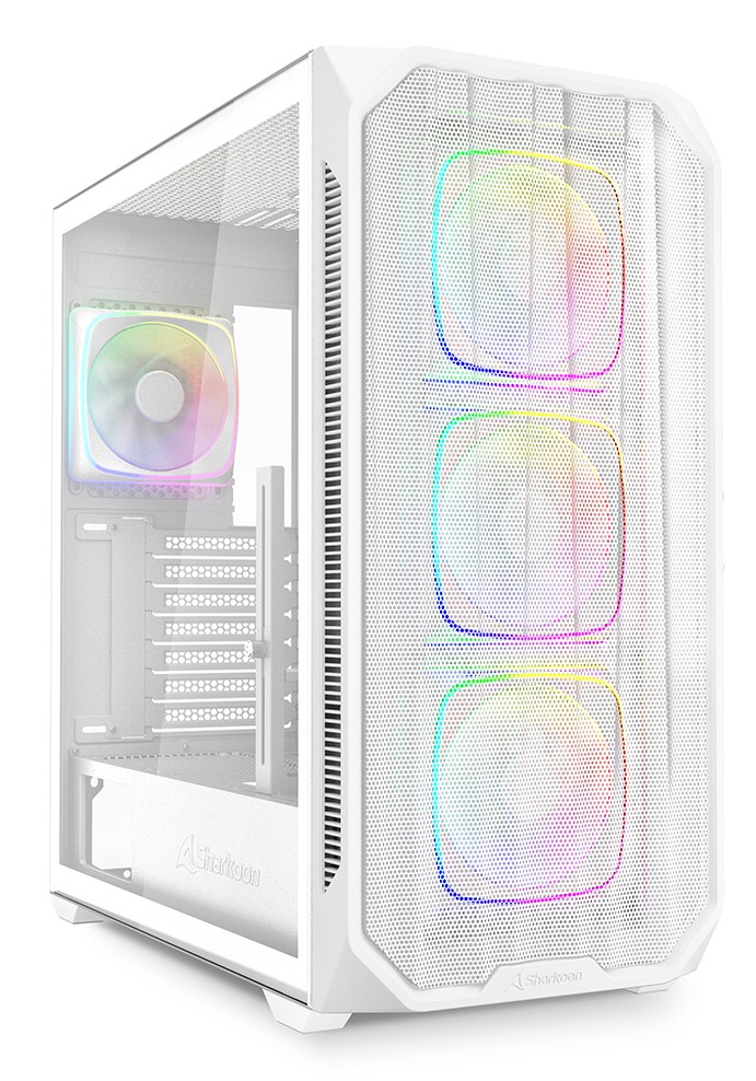 Sharkoon Case Ak5m Rgb Atx White Ak5m White