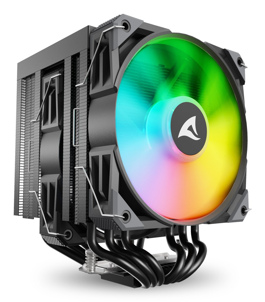 Sharkoon Dissipatore Ad Aria 1X 120mm Argb Pwm Fan, 1X 120mm 6X Copper Pipes, Direct Touch, A60 Rgb Black