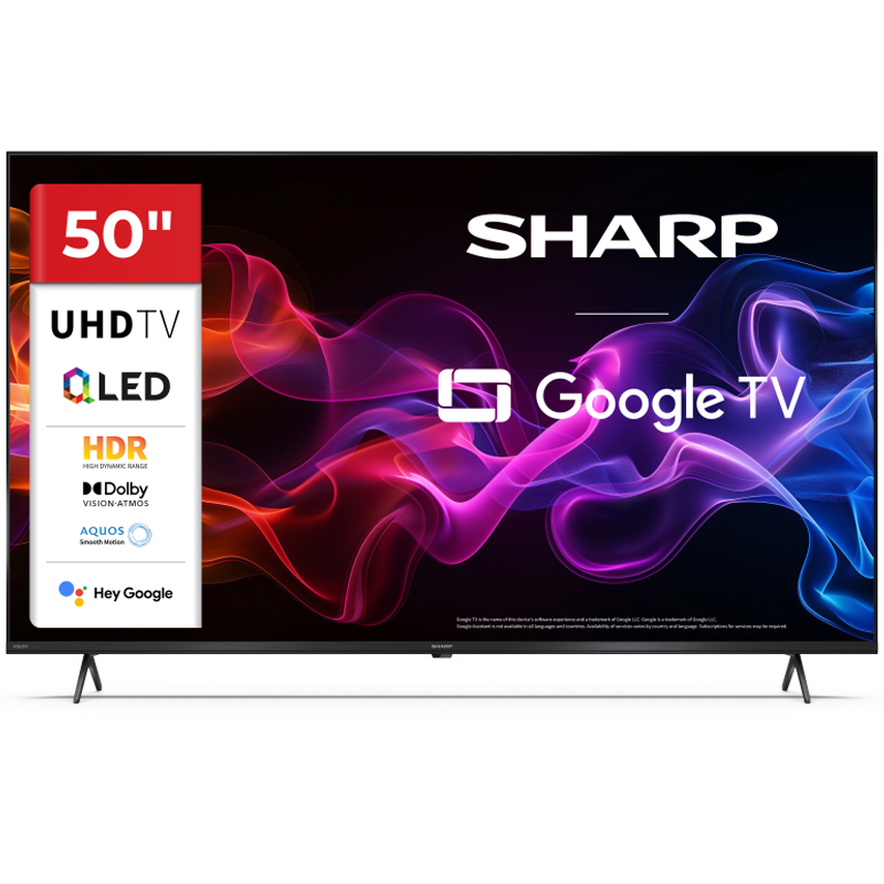 Sharp 50HP5265E Smart TV QLED 50” 4K UHD Google TV con HDR Dolby Vision e 4 HDMI 2.1 colore Nero