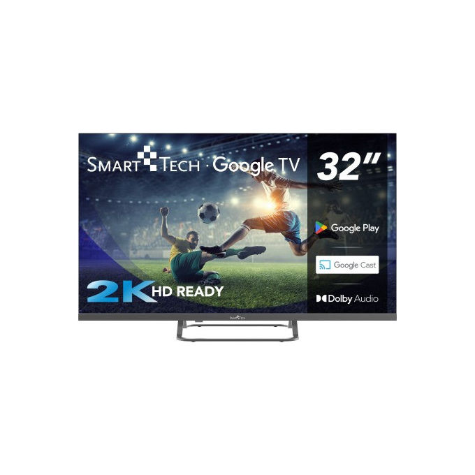 smart-tech-32qg01v-tv-qled-32-full-hd-google-tv-dvb-t2-s2 Smart Tech 32QG01V TV QLED 32'' Full HD Google TV DVB-T2 S2 3 HDMI Wi-Fi Bluetooth HDR10 colore Nero