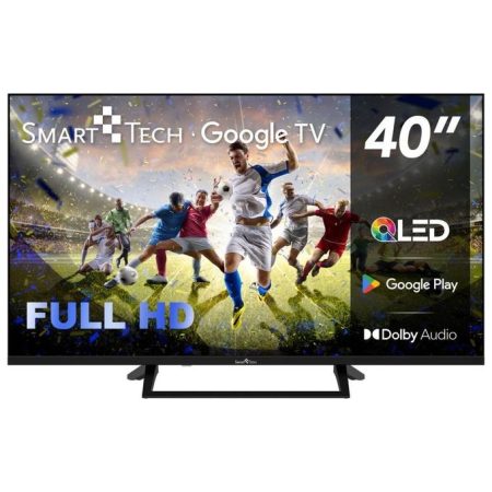 smart-tech-40qg01v-tv-qled-40-full-hd-google-tv-dvb-t2-s2 Smart Tech 40QG01V TV QLED 40'' Full HD Google TV DVB-T2 S2 Wi-Fi Bluetooth Chromecast 3xHDMI 2xUSB colore Nero
