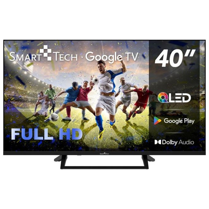 smart-tech-40qg01v-tv-qled-40-full-hd-google-tv-dvb-t2-s2 Smart Tech 40QG01V TV QLED 40'' Full HD Google TV DVB-T2 S2 Wi-Fi Bluetooth Chromecast 3xHDMI 2xUSB colore Nero