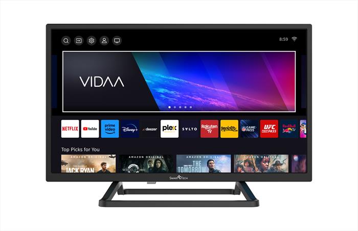 SMART TECH Smart-Tech 24HV02V Smart TV LED 24'' HD Ready VIDAA Wi-Fi DVB-T2 3 HDMI 2 USB colore Nero