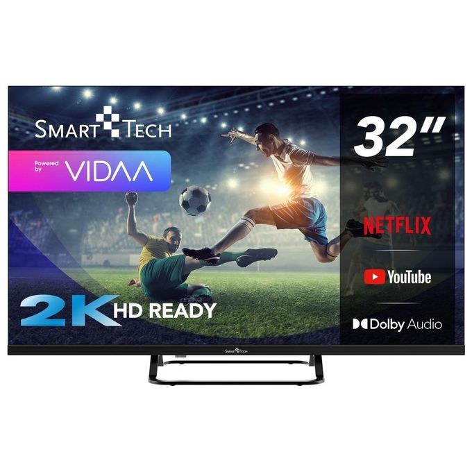 SMART TECH Smart-Tech 32HV02V TV LED 32'' HD Ready VIDAA Smart TV Wi-Fi DVB-T2-C-S2 Hotel Mode 3 HDMI colore Nero