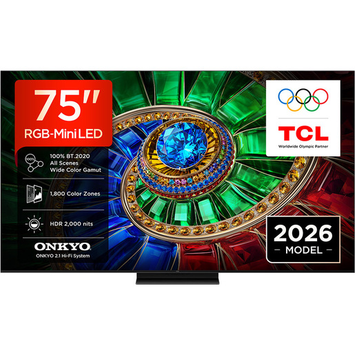 TCL 75RM7L TV RGB MiniLED, SMART TV, 75 ", RGB-MiniLED, Processore TSR AiPQ, Classe E