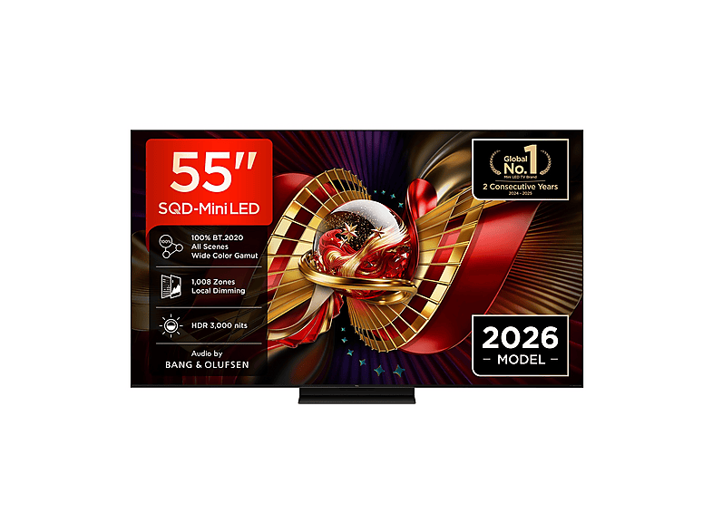 TCL TV TCL 55C8L, Smart 55”, SQD Mini LED, 4K HDR, 3000 nit, 1.008 zone di dimming, Google TV, 144Hz, Dolby Vision & Atmos, Audio Bang Olufsen - -15 - 45 °C