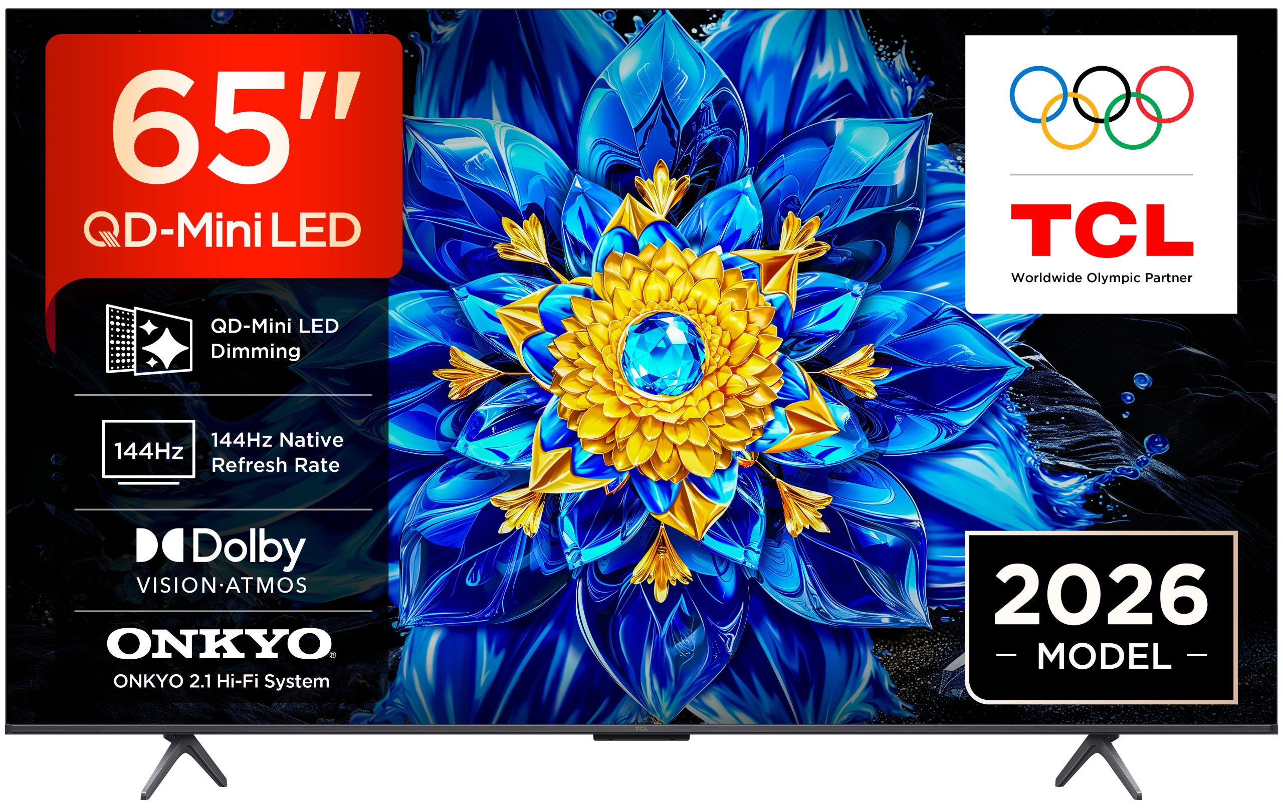 TCL TV TCL 65P8L, QD-Mini LED 65″, 4K HDR, Google TV, 144Hz VRR, Audio Onkyo 2.1 - 0