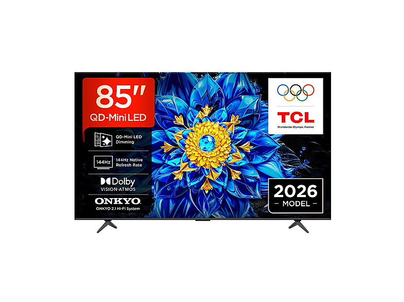 TCL TV TCL 85P8L, QD-Mini LED 85", 4K HDR, Google TV, 144Hz VRR, Audio Onkyo 2.1
