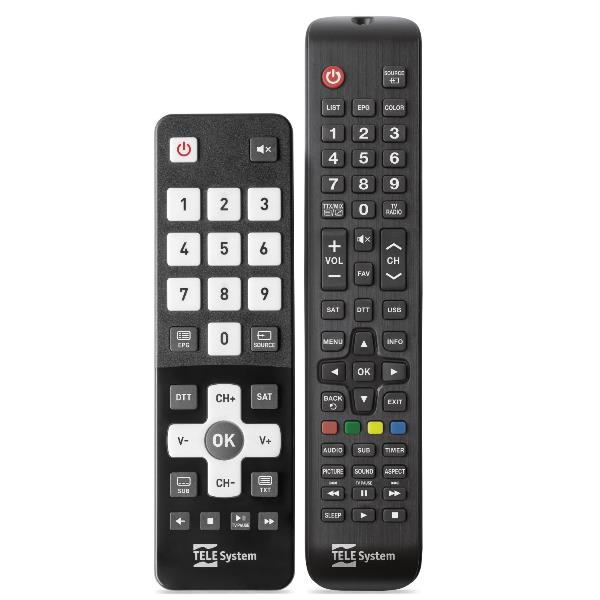 Telesystem TELE System TS24LS15 TV LED 24'' HD Ready DVB-T2 DVB-S2 HEVC 10bit CAM tivu'sat Hotel Mode USB Media Player colore Nero