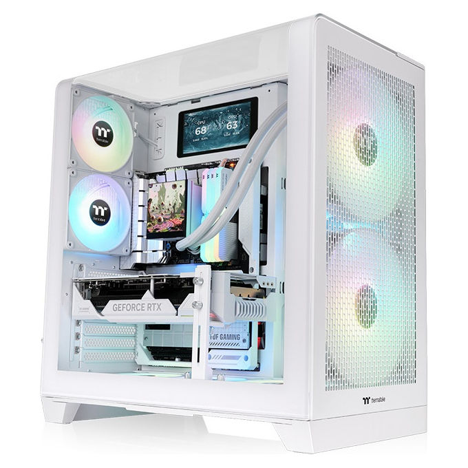 thermaltake-ca-11f-00m6wn-00-view-390-air-case-mid-tower-con Thermaltake CA-11F-00M6WN-00 View 390 Air Case Mid Tower con Vetro Temperato e Supporto Raffreddamento Liquido colore Bianco