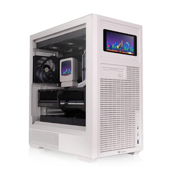 Thermaltake CA-11Q-00MQWN-00 Retro Series Case Mid Tower ATX vetro temperato 2 ventole 120mm colore Beige