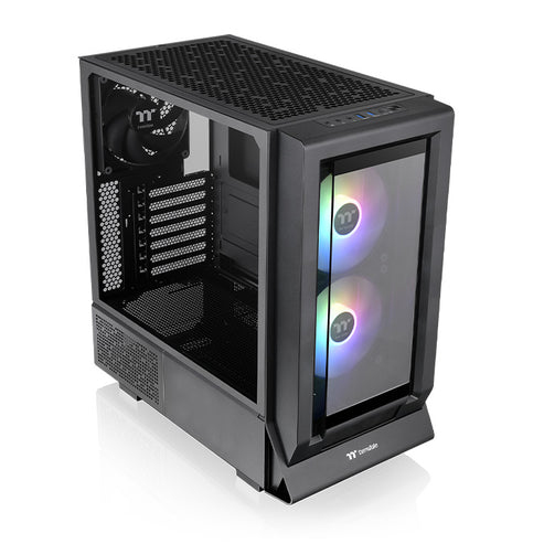 Thermaltake CA-1Z3-00M1WN-00 Ceres 350 MX Case PC Mid Tower con Vetro Temperato e Illuminazione LED Compatibile ATX E-ATX Micro ATX Mini ITX colore Ne