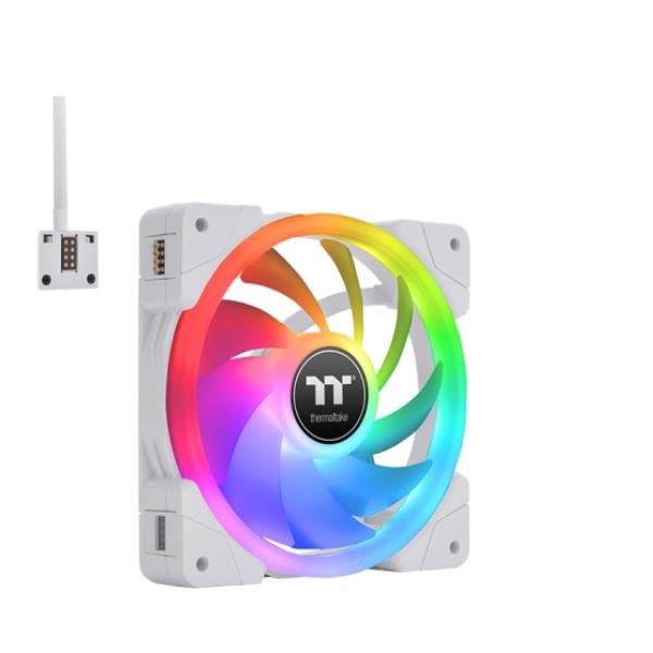 Thermaltake CL-F161-PL12SW-A SWAFAN EX12 Ventola per PC 120 mm 3 pz RGB 12 V Cuscinetto Idraulico colore Bianco