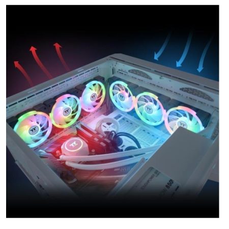 thermaltake-cl-f168-pl14sw-a-swafan-ex14-argb-ventola-di-raf Thermaltake CL-F168-PL14SW-A SWAFAN EX14 ARGB Ventola di raffreddamento per PC 3 pezzi 23 dB colore Bianco