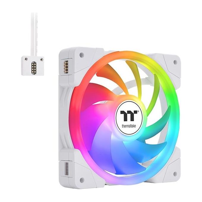 Thermaltake CL-F170-PL14SW-A SWAFAN EX14 ARGB Ventola di raffreddamento per PC 3 Fan Pack 16,8M colori personalizzabili sotto 23 dB colore Bianco