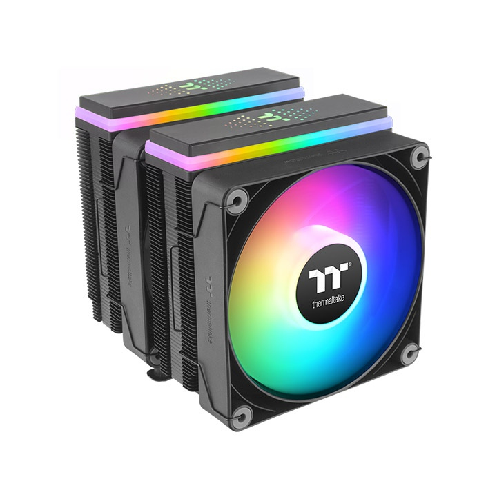 Thermaltake CL-P121-CA12SW-A ASTRIA 600 ARGB CPU Cooler 2 ventole 120 mm 6 heatpipe 265W TDP 500 ~ 1800 RPM 26,8 dB colore Nero
