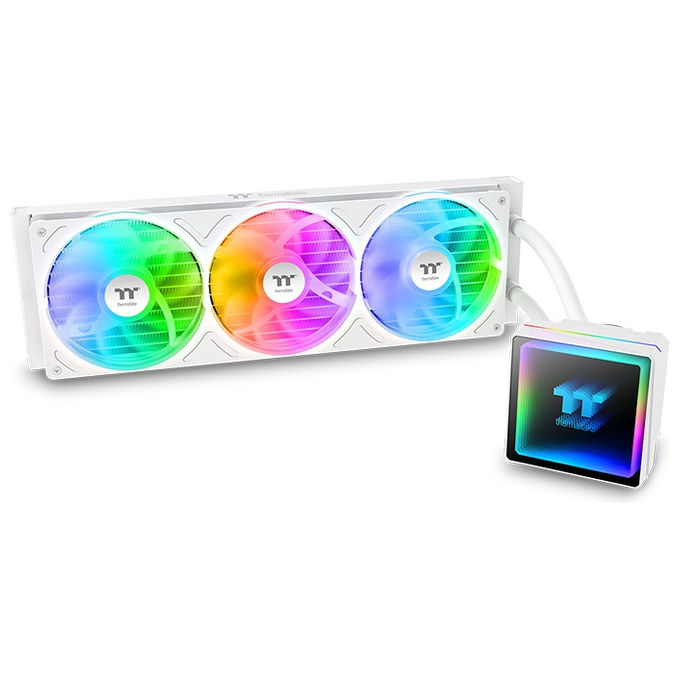 Thermaltake CL-W468-PL12SW-A TH360 V3 ARGB Dissipatore a liquido All-in-One Diametro 12 cm Velocita’ max 2500 Giri-min TDP 365 W colore Bianco