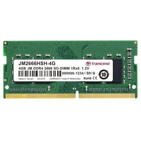 transcend-jm2666hsh-4g-jetram-memoria-ram-so-dimm-ddr4-4-gb Transcend JM2666HSH-4G JetRam Memoria RAM SO-DIMM DDR4 4 GB 2666 MHz CL19 260-Pin Non-ECC 1.2 V