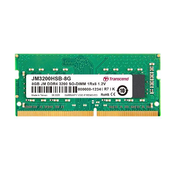 Transcend JM3200HSB-8G JetRam Memoria RAM DDR4 8 GB SO-DIMM 3200 MHz CL22 1.2 V per Laptop