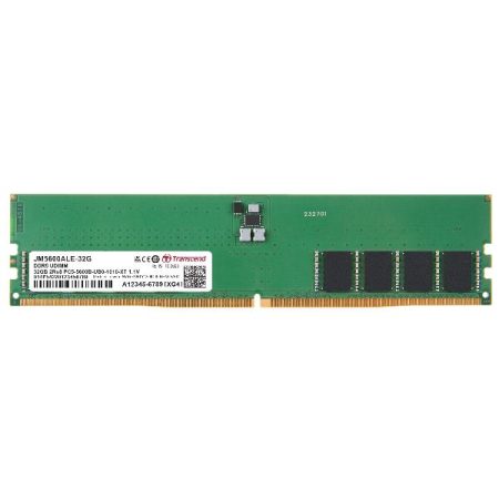 transcend-jm5600ale-32g-modulo-di-memoria-ddr5-5600-mt-s-32 Transcend JM5600ALE-32G Modulo di memoria DDR5 5600 MT-s 32 GB 14-14-14-34 colore Nero