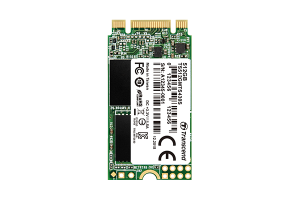 Transcend TS512GMTS430S 430S SSD Interno M.2 2242 512 GB SATA III 6 Gb-s 3D NAND TLC 560 MB-s