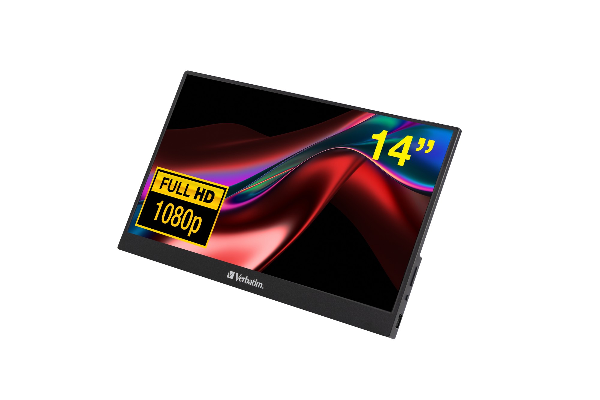 Verbatim 49590 Monitor PC 35,6 cm (14'') Full HD 1920 x 1080 Pixel IPS HDMI 1.4 AMD FreeSync Altoparlanti Incorporati colore Nero