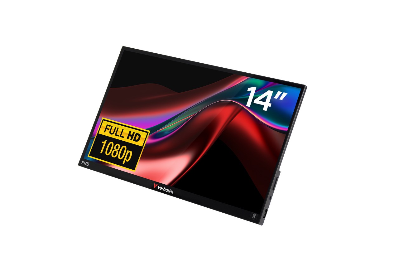 Verbatim 49591 PMT-14 Monitor Portatile Touchscreen 14'' Full HD 1080p IPS USB-C HDMI AMD FreeSync colore Nero