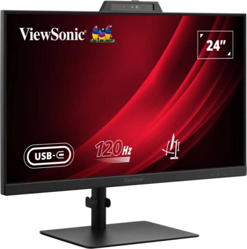 ViewSonic VG2441V Monitor per Videoconferenze 24'' IPS Full HD 1920x1080 120 Hz Webcam 5 MP USB-C HDMI colore Nero