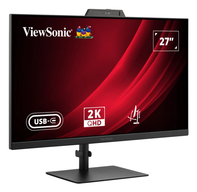 ViewSonic VG2741V-2K Monitor PC 27'' IPS QHD 2560x1440 120Hz Webcam 5MP USB-C Altoparlanti colore Nero