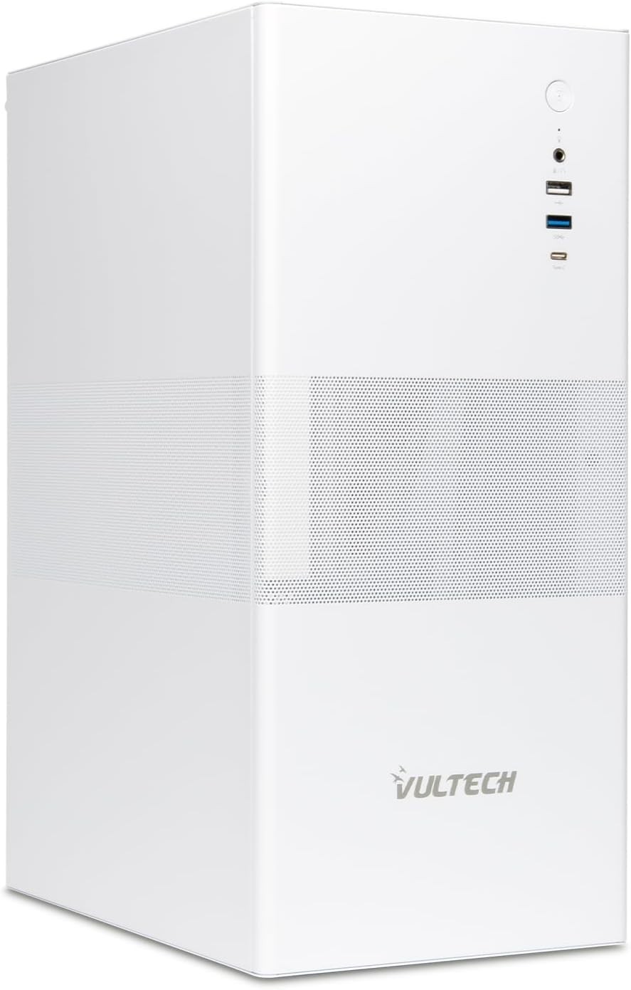 Vultech Case ATX VCO-A1759-B CON 1X Type-C 1X USB 3.0 + 1X USB 2.0 Bianco