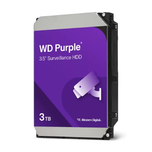 Western Digital WD34PURZ-SPCPDY0 Purple Disco Rigido Interno 3 TB 5400 Giri-min 128 MB SATA III 3.5'' colore Nero
