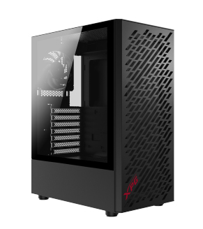 XPG 75261054 VALOR AIR Midi Tower ATX con vetro temperato e supporto ventole 360mm colore Nero
