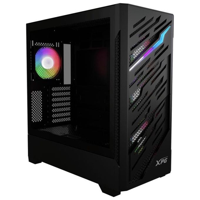 XPG 75261577 STARKER AIR BTF Case per PC Midi Tower con Vetro Temperato e Illuminazione RGB supporto ATX E-ATX colore Nero