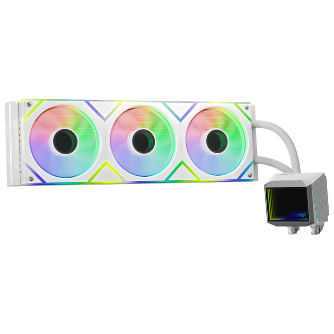 XPG 75261588 LEVANTE II 360 Dissipatore a liquido All-in-One 12 cm con ventole ARGB e supporto LGA 1700 AM5 colore Bianco
