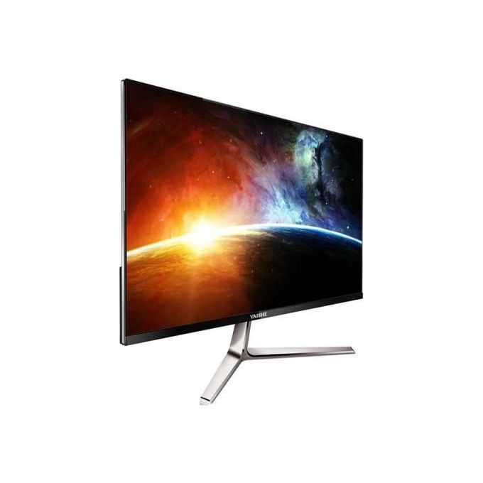 Yashi YZ2407 Pioneer S Monitor PC 24'' IPS Full HD 1920x1080 2ms 350 cd-m² 75Hz Altoparlanti HDMI VGA colore Nero Argento